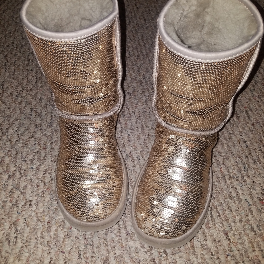 UGG Gold sequin boots